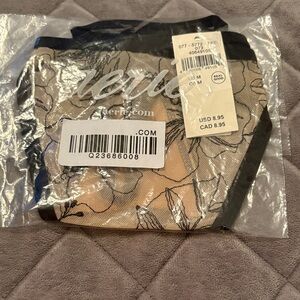 Aerie Floral string thong with Black Trim. Medium